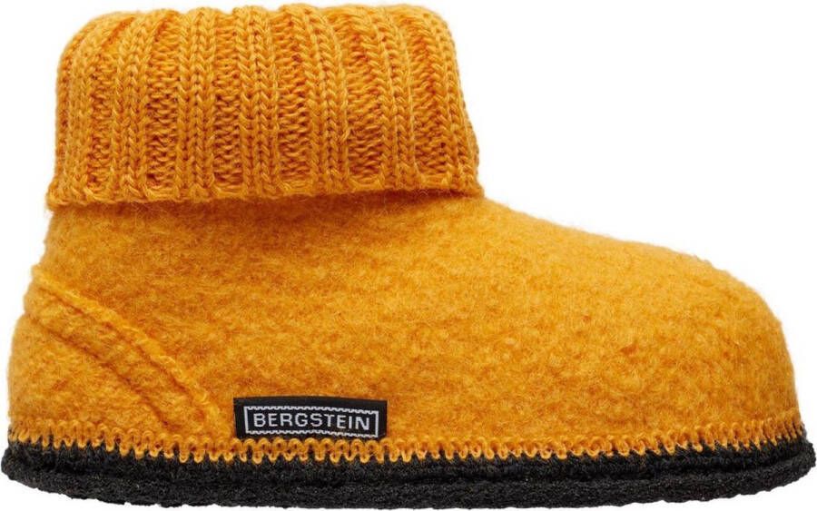 Bergstein Cozy Sloffen Pantoffels voor en kinderen 100% Zuiver sc wol Ocher - Foto 6