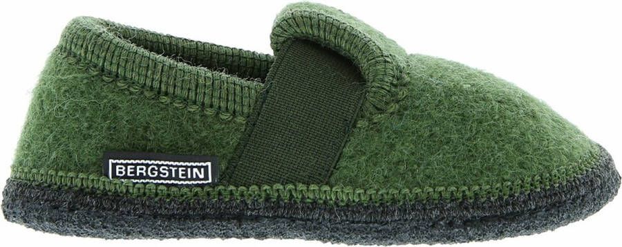 Bergstein kids pantoffels Groen Wol Effen 24