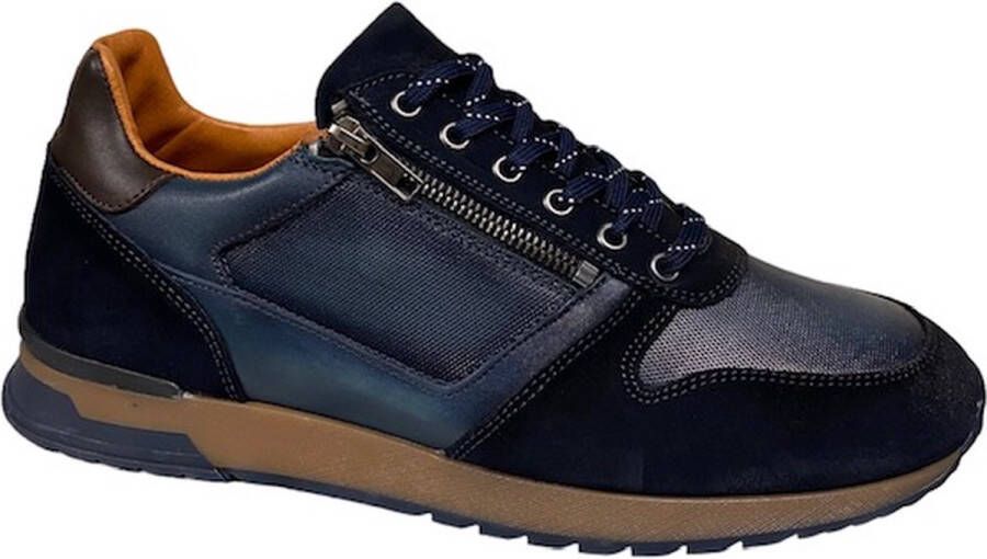 Berkelmans 2320116701 Trenton Navy Suède-veterschoen-sneaker