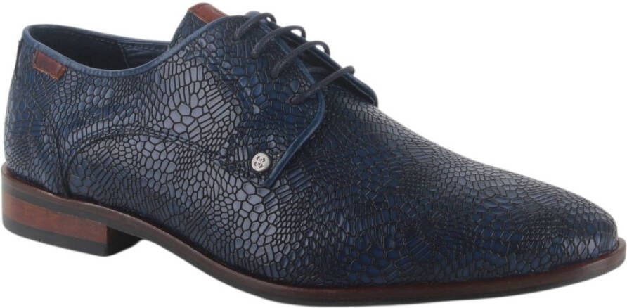 Berkelmans 2520050385 heren veterschoenen gekleed blauw