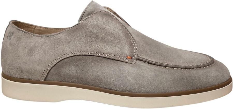 Berkelmans Batangas Earth Suede Instappers Beige Grijs Suede Heren Beige Grijs