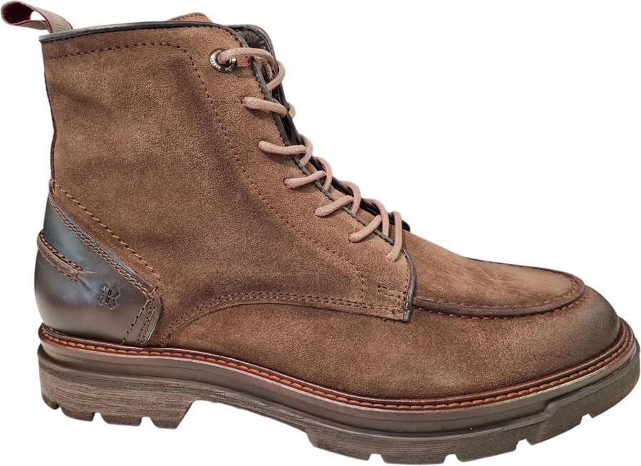 Berkelmans Bruin Suede Heren Veterboots Bruin