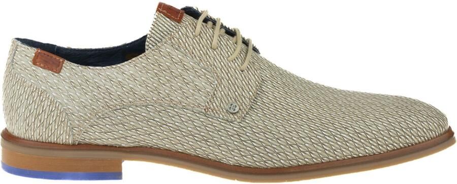 Berkelmans Oran Light Brown Print 203E Nette Veterschoenen Beige Print Leer Heren Beige