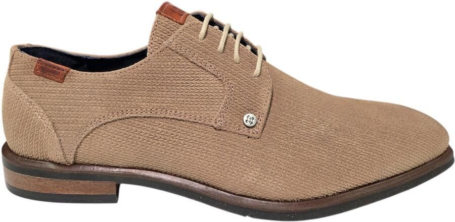 Berkelmans Oran Piedra Print P990 Nette Veterschoenen Beige Leer Heren Beige