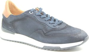Berkelmans Kyalami Navy Suede 231201901 Blauwe sneakers wijdte G ½