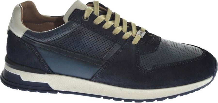 Berkelmans Narrelan Heren veterschoen Blauw Navy suede