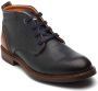 Berkelmans Heren Veterschoenen Oporto Navy Print Donkerblauw - Thumbnail 3