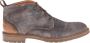 Berkelmans Oporto Light Grey Denim 2220340196 Jeansgrijze veterboots wijdte G - Thumbnail 1