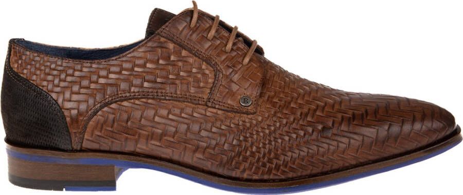 Berkelmans Oulton Cognac Braided 2310050122 Cognacbruine geklede herenschoenen wijdte G ½