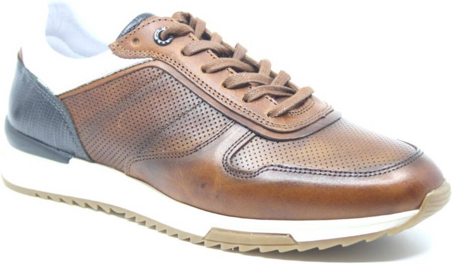 Berkelmans Oyama Cognac Calf 231140204 Cognacbruine sneakers wijdte G½