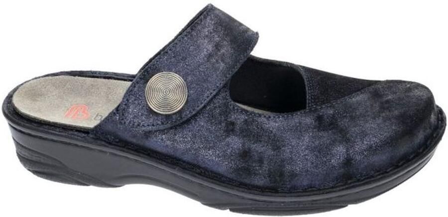Berkemann -Dames blauw donker slippers & muiltjes