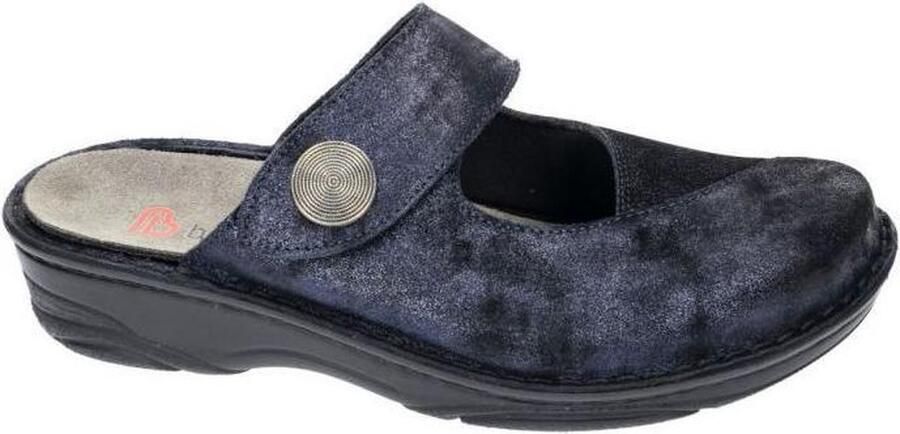 Berkemann -Dames blauw donker slippers & muiltjes