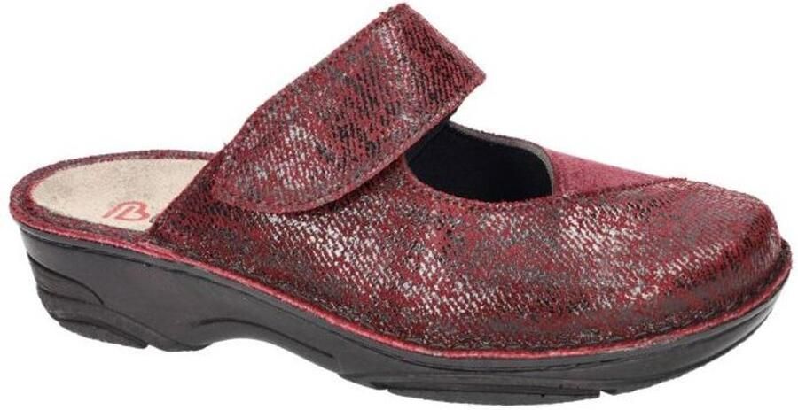 Berkemann -Dames bordeaux pantoffels