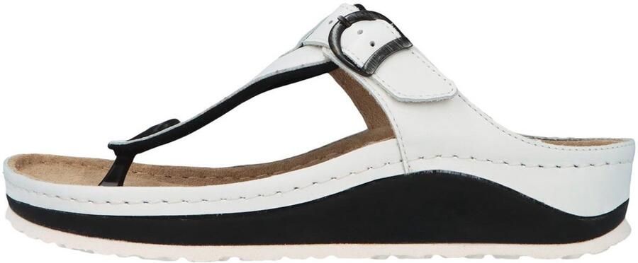 Berkemann gmbH en co kg Berkemann Mila wit leren slippers teenslippers 01351
