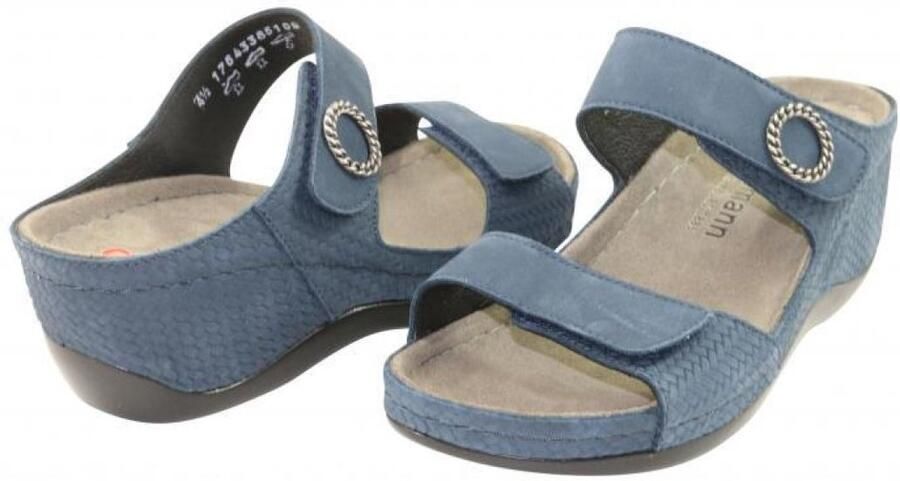 Berkemann Slippers merrit blauw nubuk slipper