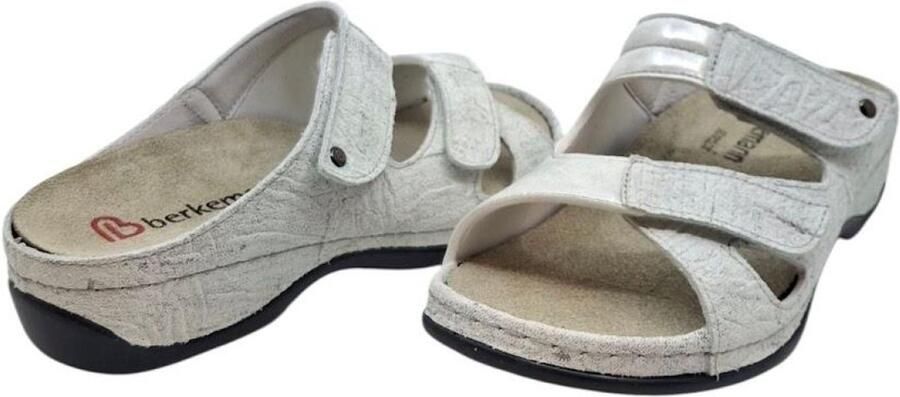 Berkemann Slippers washed grey linen