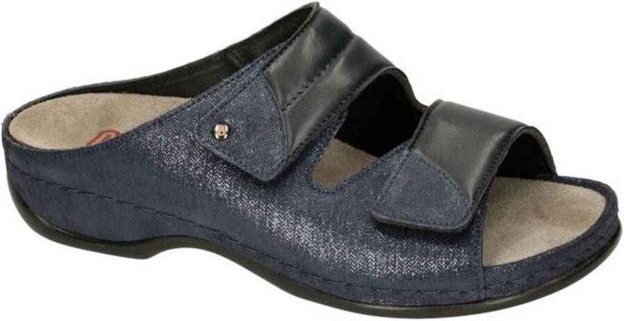 Berkemann -Dames blauw donker slippers & muiltjes