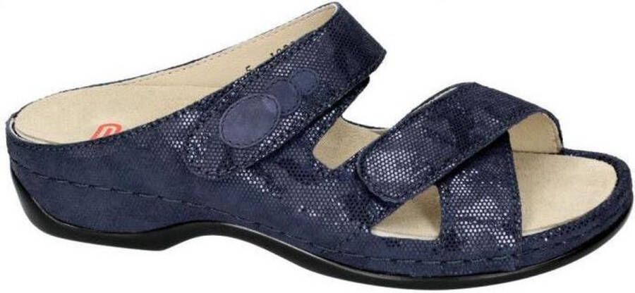 Berkemann -Dames blauw donker slippers & muiltjes