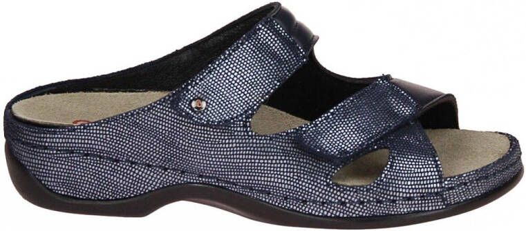 Berkemann -Dames blauw donker slippers & muiltjes
