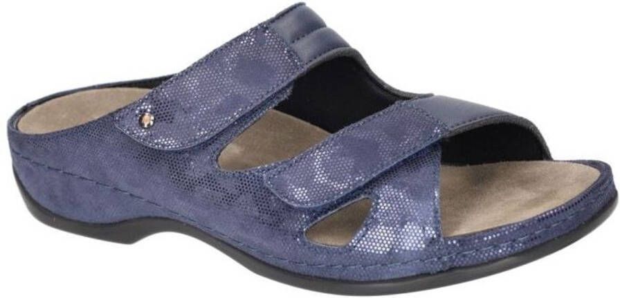 Berkemann -Dames blauw donker slippers & muiltjes