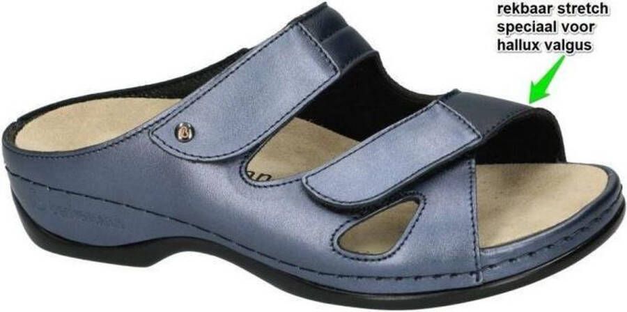 Berkemann -Dames blauw slippers & muiltjes