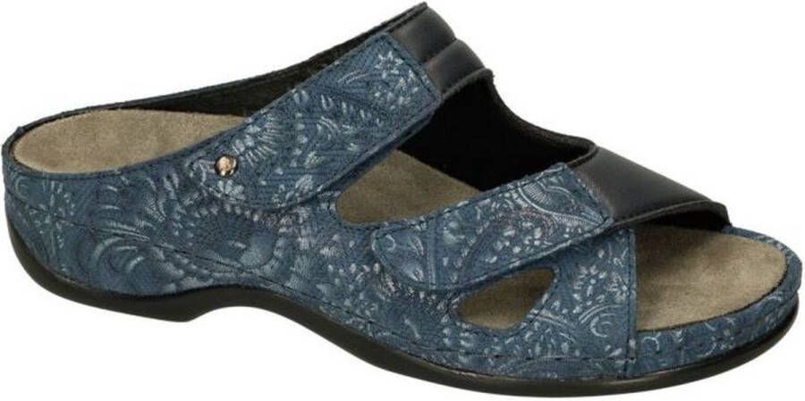 Berkemann -Dames blauw slippers & muiltjes
