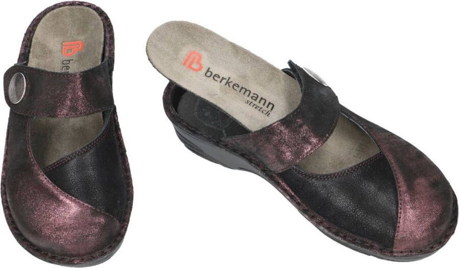 Berkemann -Dames bordeaux slippers & muiltjes