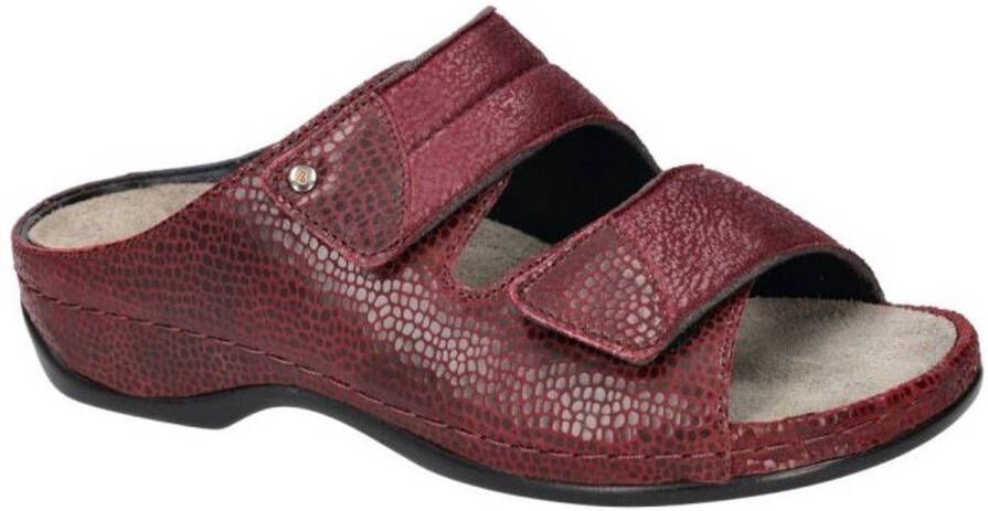 Berkemann -Dames bordeaux slippers & muiltjes