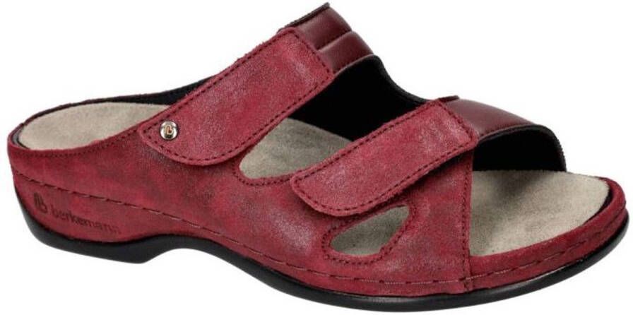 Berkemann -Dames bordeaux slippers & muiltjes