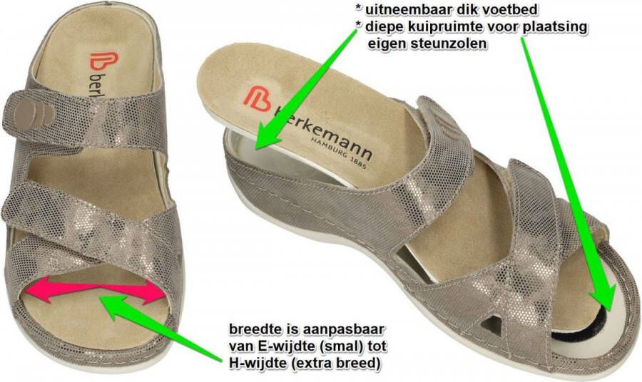Berkemann -Dames brons slippers & muiltjes