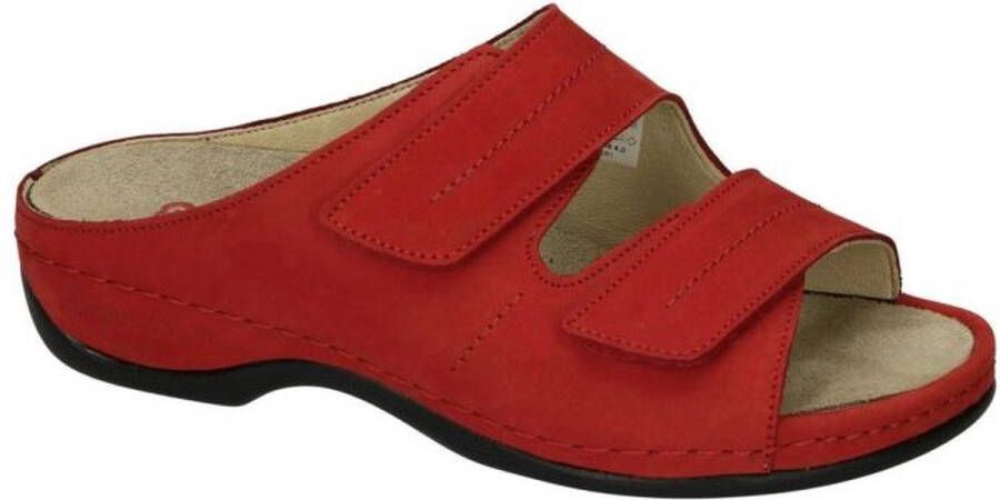 Berkemann -Dames rood slippers & muiltje