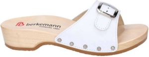 Berkemann -Dames wit slippers & muiltjes