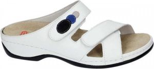 Berkemann -Dames wit slippers & muiltjes