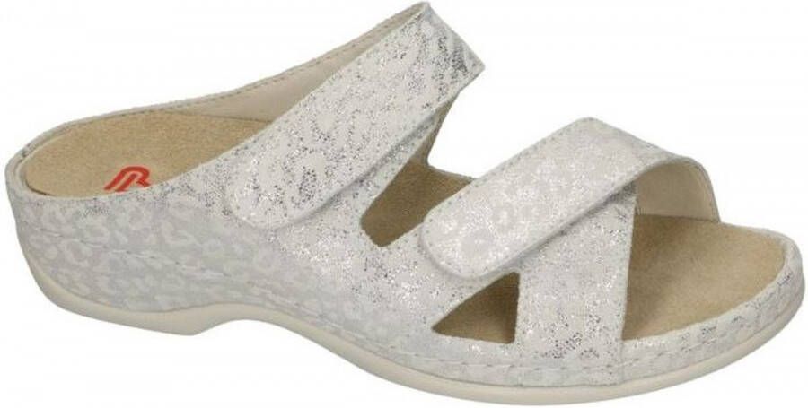 Berkemann -Dames zilver slippers & muiltjes