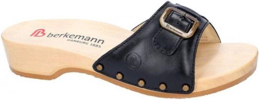 Berkemann -Dames zwart slippers & muiltjes