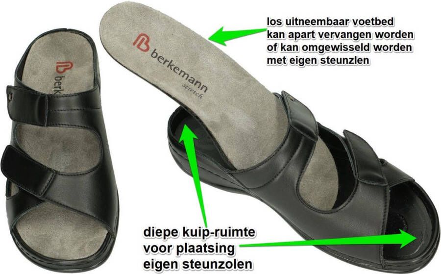 Berkemann damesmodel Janna 01027-906 slipper – muiltje – zwart – 1 2 en - Foto 3