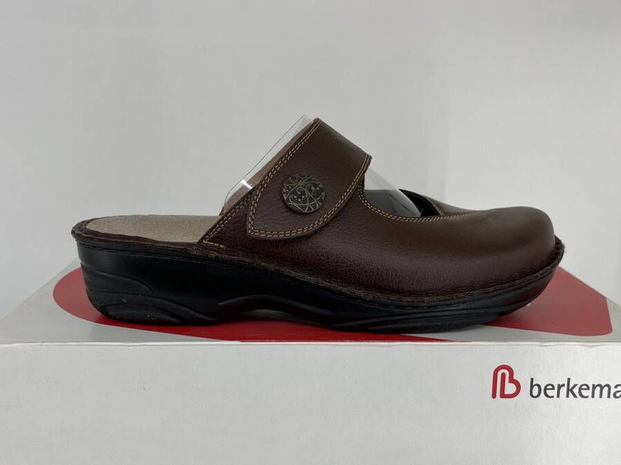 Berkemann gmbH en co kg Berkemann Heliane bruine leren slippers muitljes 03457-342 orthopedische schoenen