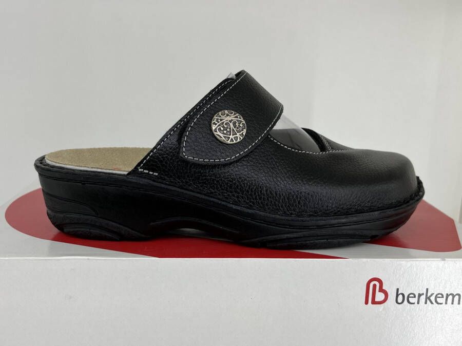 Berkemann gmbH en co kg Berkemann Heliane zwart leren slippers muitljes 03457-982 orthopedische schoenen