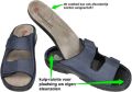 Berkemann -Heren blauw donker pantoffels & slippers - Donkerblauw