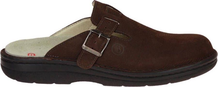 Berkemann -Heren bruin pantoffels & slippers