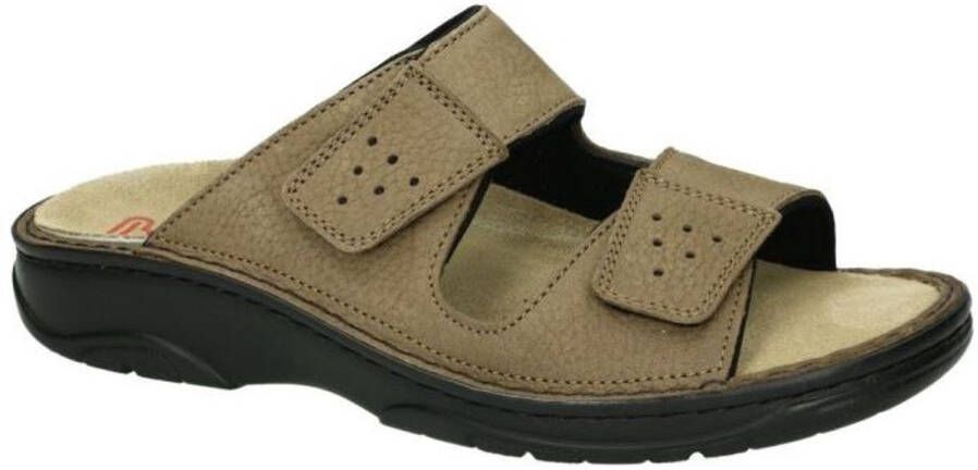 Berkemann -Heren taupe pantoffels & slippers