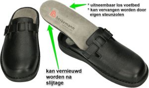 Berkemann -Heren zwart pantoffels & slippers