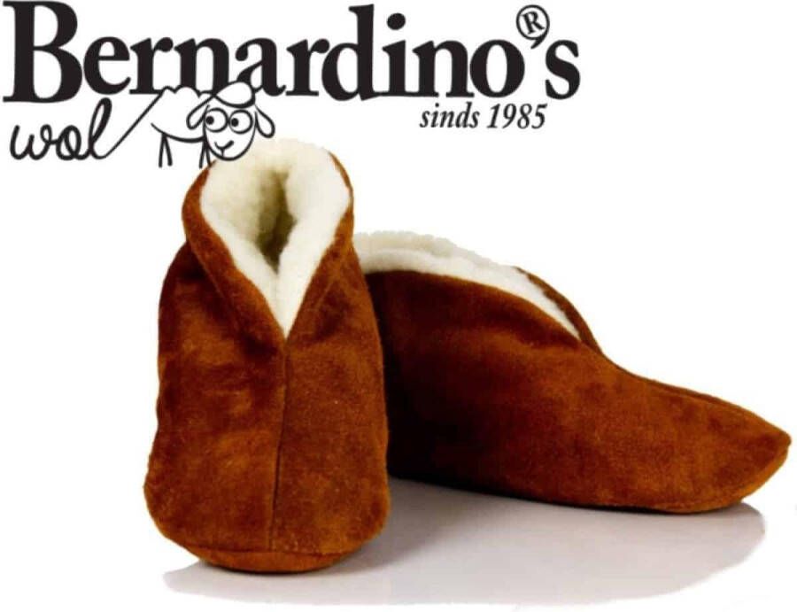 Bernardino Spaanse Sloffen 100% Wol Bruin