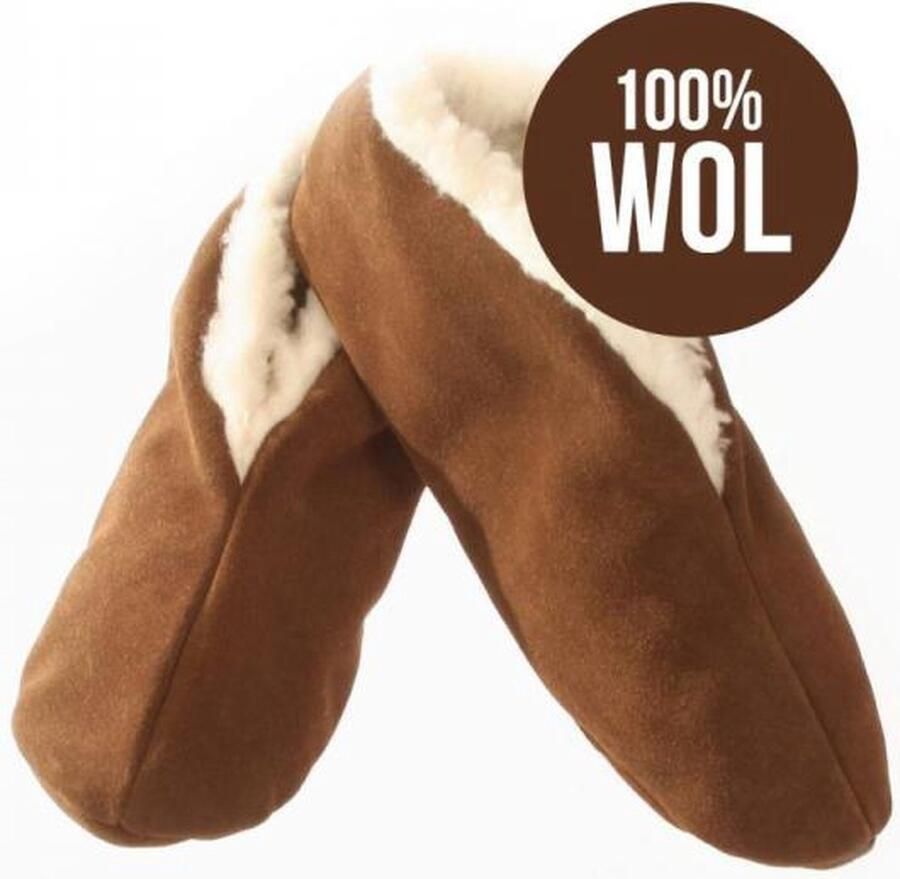 Bernardino Spaanse Sloffen 100% Wol Bruin - Foto 4