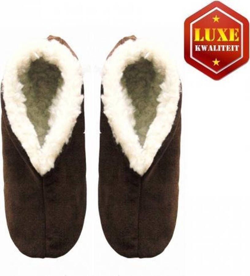 Bernardino Bruine echte suede Spaanse sloffen heren - Foto 3