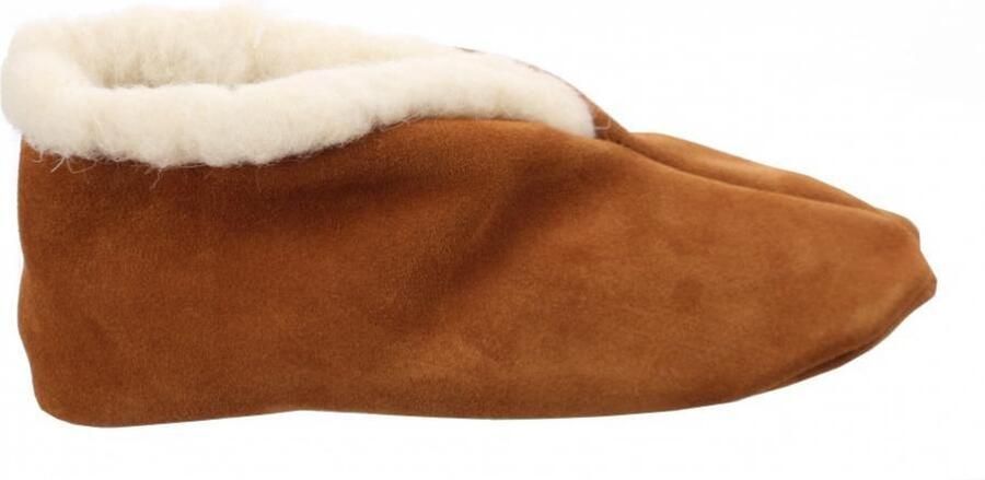 Bernardino Spaanse Sloffen Unisex cognac 100% wol - Foto 3