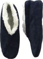 Bernardino Navy echte suede Spaanse sloffen dames - Blauw