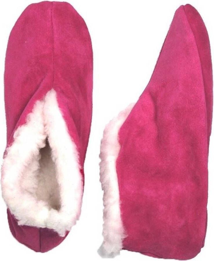 Bernardino Spaanse sloffen pantoffels voor roze suede wol De enige echte