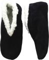 Bernardino Zwarte echte suede Spaanse sloffen dames - Zwart