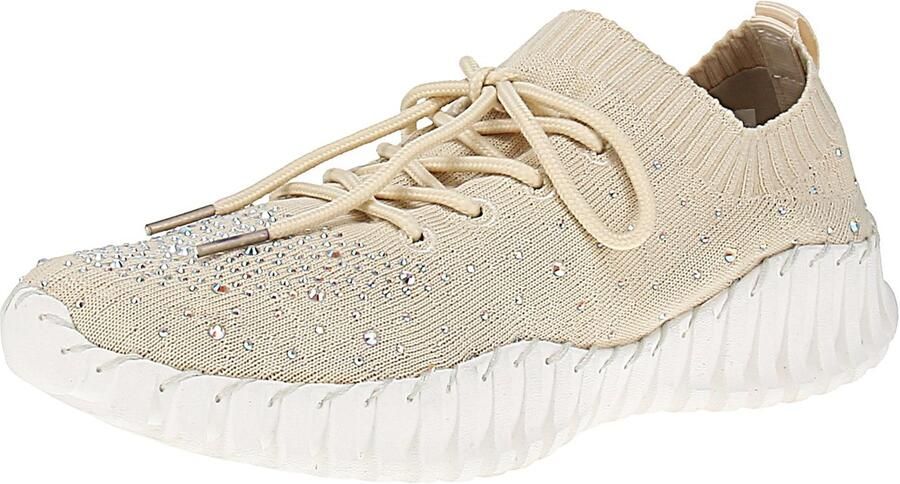 Bernie Mev. Bernie Mev Gravity Crystals Damessneaker Nude